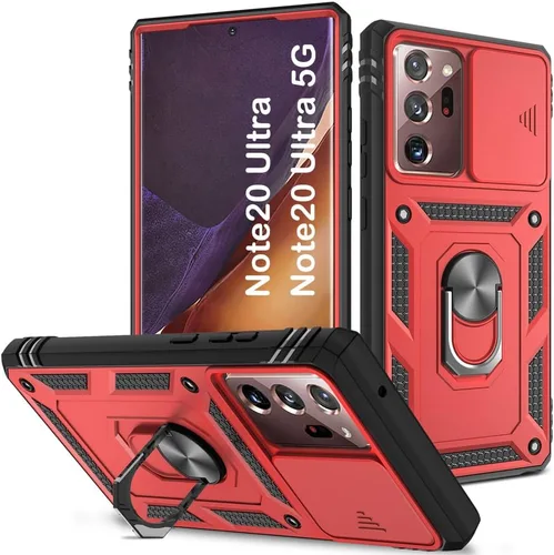Vista 152 de PASNEW Funda militar para iPhone 13 Pro Max, cubierta de cámara deslizante y soporte de anillo de metal de 360°, carcasa rígida multicapa resistente