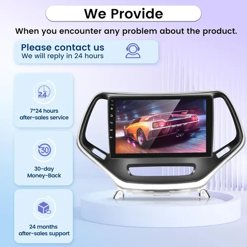 Vista 8 de [8 Core 4+64G] Radio de coche para Jeep Cherokee 2013-2018 con Carplay inalámbrico y Android Auto - Pantalla táctil IPS de 10 pulgadas Android