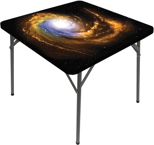 Vista 17 de Mantel cuadrado con diseño de galaxia y espiral, diseño de planeta y espiral, para mesa de 24 x 24 pulgadas, para restaurantes, picnic, patio