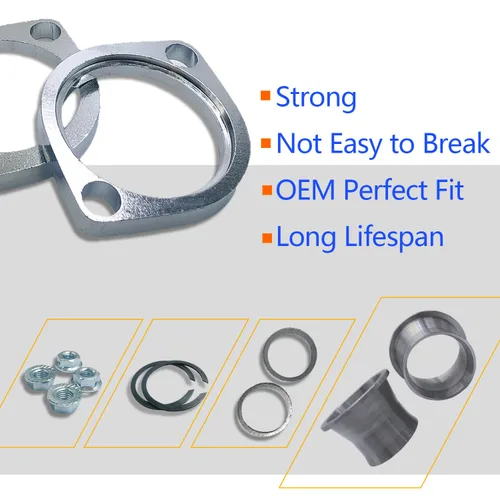 Vista 6 de Kit de juntas y conos de torque y brida cromada con tuercas y arandelas compatible con modelos Touring Dyna Softail Sportster Evolution Big Twin