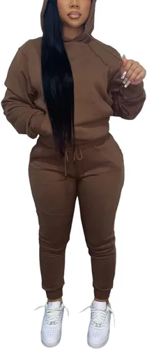 Vista 18 de Alunzoem Conjunto deportivo para mujer, 2 piezas, sudadera con capucha