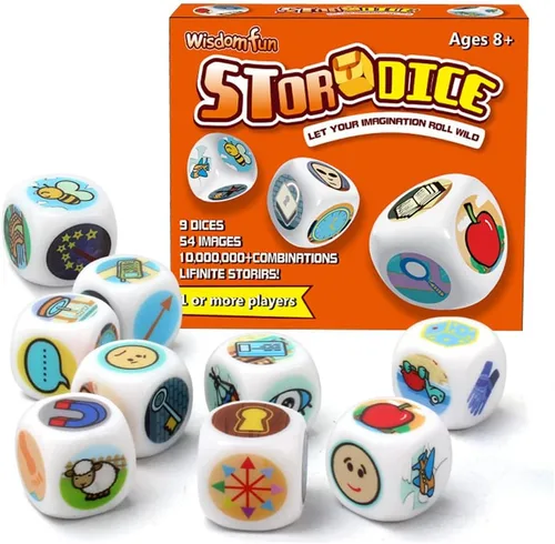 Vista 8 de Happy Story - Paquete de 9 cubos coloridos – Un viaje feliz contar cubos y dados de lenguaje oral, 54 imágenes, combinación de historias ilimitadas