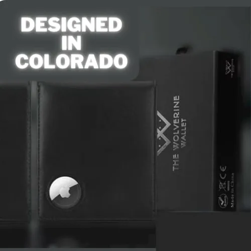 Vista 9 de TheWolverineWallet Billetera AirTag para hombre Cartera plegable de piel auténtica RFID con soporte AirTag, diseño grande y delgado, hasta 4-8