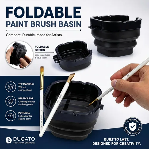 Vista 3 de Organizador de pintura vacío de 16 pozos con conservación hermética, cada celda tiene capacidad para hasta 0.3 fl oz de color de pintura para un