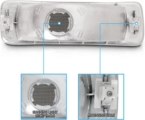 Vista 5 de AmeriLite Juego de luces de estacionamiento de repuesto transparentes para Toyota Pickup 90-91 4Runner 1988-1995, lado del pasajero y del conductor
