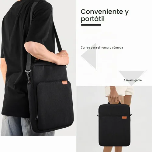 Vista 7 de Funda de transporte para iPad de 13 pulgadas para iPad Pro M5 y Air M4/M3 2026, iPad Pro 12.9, 13.8" Surface Laptop 7th, funda acolchada para Negro