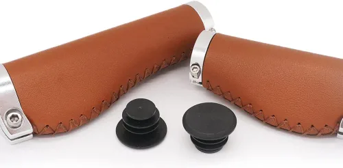 Vista 6 de Mango de bicicleta, cuero artificial de microfibra de PVC, largo 0.874x5.315 in, corto 0.874x3.740 in, ergonómico, antideslizante, para bicicleta