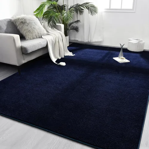 Vista 23 de FlyDOIT Alfombras redondas para dormitorio, sala de estar, 4 x 4, color negro, súper suaves, cómodas, gruesas, de espuma viscoelástica, alfombra