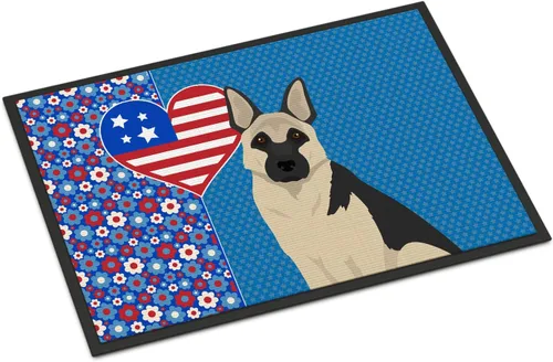 Vista 147 de Caroline's Treasures WDK5119JMAT Airedale Terrier USA - Tapete para interiores o exteriores, 24 x 36 pulgadas, tapete para puerta delantera