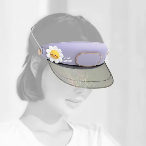 Vista 2 de B Baosity Sombrero de ventilador de enfriamiento con visera visera sombreros USB carga protección verano gorra