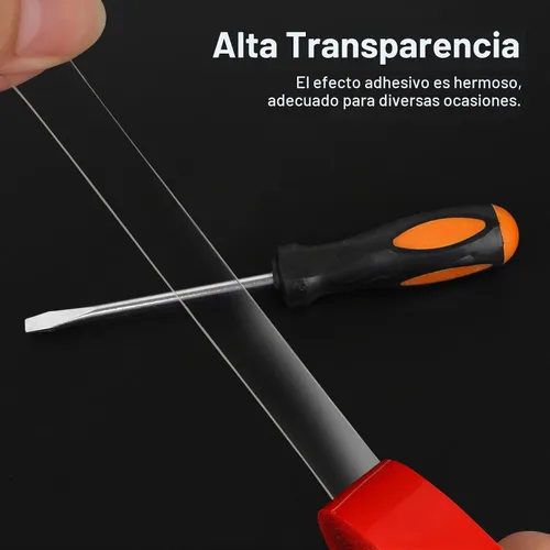 Vista 4 de Phinus Cinta adhesiva de doble cara, paquete de 2 unidades, resistente (3/4 pulgadas de ancho, total de 20 pies), cinta adhesiva transparente
