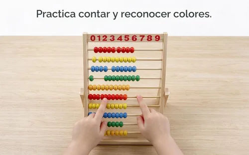 Vista 7 de MAGIKON Marco de números de madera para contar, ábaco de 10 filas para niños que aprenden matemáticas (11-1/2 pulgadas)