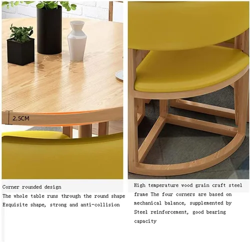 Vista 4 de Mesa moderna para sala de conferencias, mesa de centro de negocios, mesa de comedor y silla, combinación de negociación, área de ocio, hogar