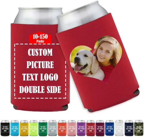 Vista 18 de Funda enfriadora de latas de cerveza personalizada Koo-zi Slim a granel, añade tu texto con imagen en una cubierta plegable de 12 onzas líquidas