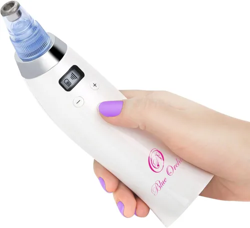 Vista 7 de Eliminador de puntos negros para la cara, dermasuction BlueOrchids para eliminación de puntos blancos, ventosa de acné, limpiador de poros al vacío