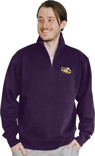 Vista 176 de Blue 84 Sudadera con cremallera de un cuarto para hombre de la NCAA