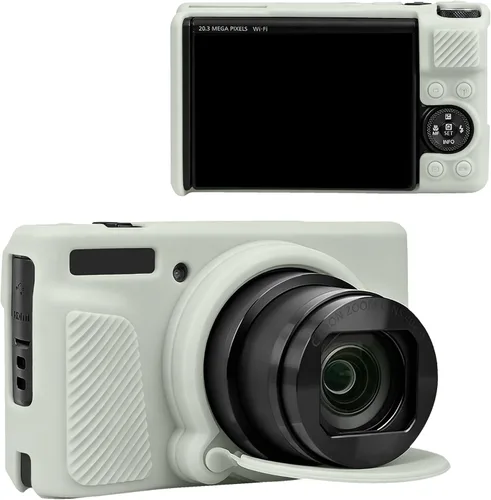 Vista 7 de Leayjeen Funda protectora de silicona compatible con cámara Canon SX740 SX730, carcasa protectora de silicona suave, con cubierta desmontable