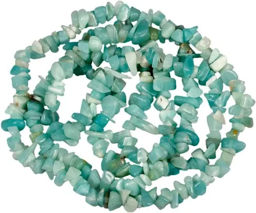 Vista 3 de Cuentas de amazonita genuinas de 0.197-0.315 in de forma irregular para hacer joyas, 1 hebra de 32 pulgadas