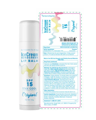 Vista 7 de IceCream Bálsamos labiales con protector solar, protector solar para labios, protector solar resistente al agua para labios, cuidado de labios