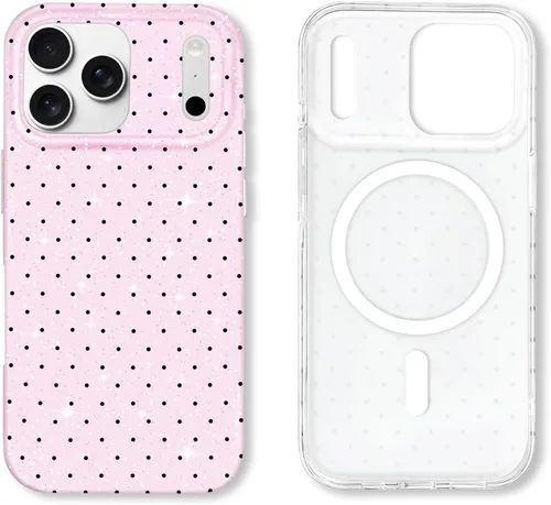Vista 131 de Hython Funda para iPhone Air, diseño estético de lunares lindos, funda simple de 6.5 pulgadas, delgada, antiarañazos, parachoques de TPU suave, a