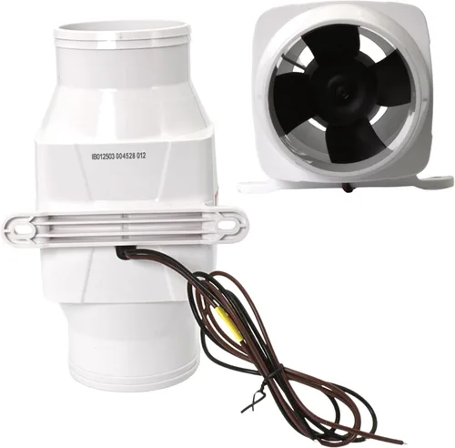 Vista 9 de SEAFLO in-Line Marine Bilge Air Blowers- 12V, 3 or 4", 130-270 CFM Ultra-Quiet Operation 4 or 3 Inch for Yacht/Sailboat/Boat- ISO 8846, CE & RoHs
