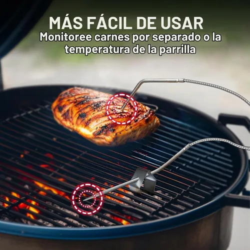 Vista 3 de TempPro TempSync - Termómetro de carne Bluetooth de 450 pies para horno con 2 sondas