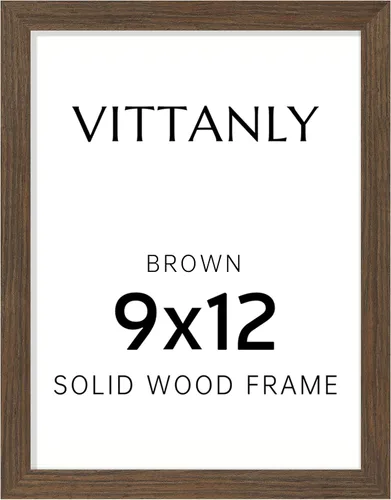 Vista 14 de Vittanly - Marco de fotos de 4 x 6 pulgadas de madera maciza con plexiglás, incluye paspartú de 3,5 x 5, para colgar en la pared o poner sobre una