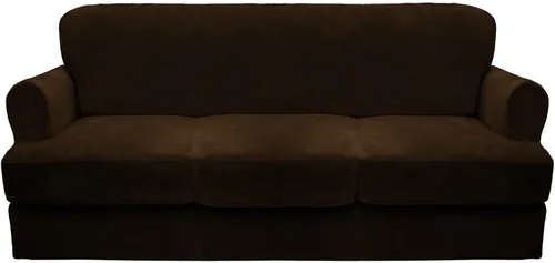 Vista 10 de CUCRAF Funda para sofá con cojines de 3 piezas, fundas deslizantes de terciopelo suave y grueso para sofá de la sala de estar, protector de muebles