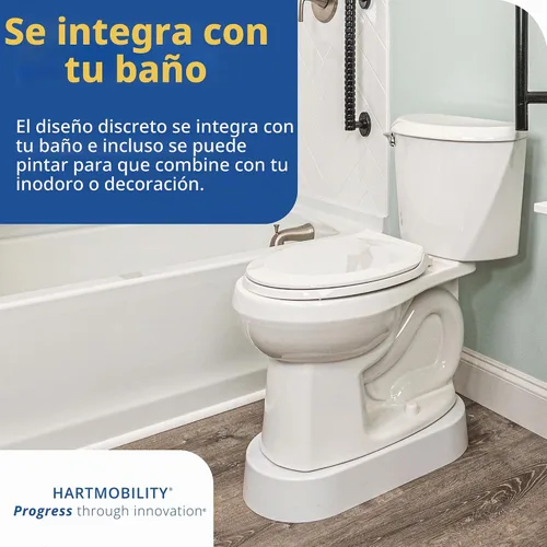 Vista 8 de Base elevadora de inodoro de 500 libras de capacidad, 3.5 pulgadas de alto, placa base de inodoro, asiento de inodoro elevado, elevadores de asiento