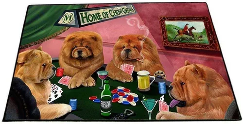Vista 29 de Doggie of the Day Chow Chow Dogs Floor Mat - 4th of July Independence Day - Best Dog Doormat - Protector Decor - Unique Portrait Art - Premium