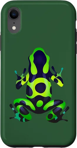 Vista 25 de Green & Black Poison Dart Frog Colored Exotic Amphibian Pet Case for iPhone 16