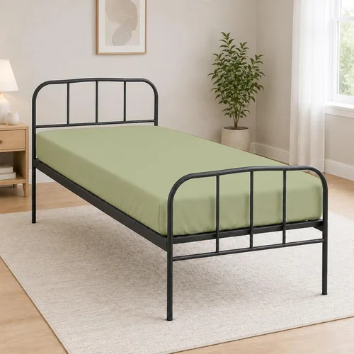 Vista 33 de Sábana bajera ajustable de tamaño para catre de 30" x 75", 100% algodón egipcio, perfecta para literas de campamento/casas rodantes/camas de Gris