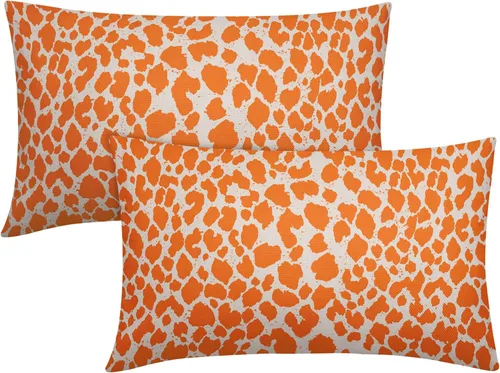 Vista 18 de Juego de 2 fundas de almohada de 16 x 16 pulgadas con estampado de leopardo, diseño de leopardo, con cremallera, decoración del hogar para sofá