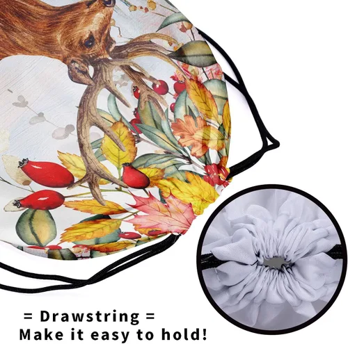 Vista 12 de Bolsa de agarre de gimnasia de piel de animal, bolsa de gimnasia con cordón ajustable, bolsa de cuerda para fauna silvestre, Mariposas Galaxy
