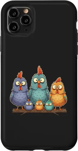 Vista 13 de Chicken: My Cluck Crew, Three Big Hens + Four Tiny Chicks Case for iPhone 16