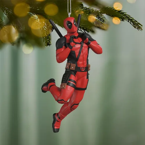 Vista 3 de Hallmark Keepsake Adorno de Deadpool de Marvel (El MERC con corazón)
