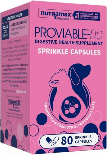 Vista 13 de Nutramax Proviable Probióticos para Perros y Gatos, Suplemento Diario para la Salud Digestiva con Múltiples Cepas de Bacterias, Probióticos