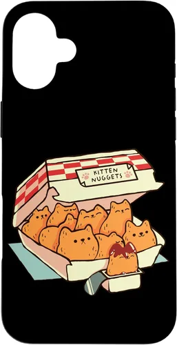 Vista 22 de iPhone 16 Kitten Nuggets Cute Fast Food Cat Shape Foodie Case