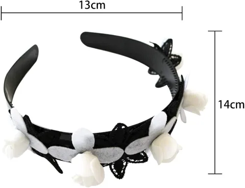 Vista 4 de TLSD Rem Headband Anime Re Vida en un mundo diferente de cero Cosplay disfraz Clip de pelo para mujeres Halloween Party Flower Hair Hoop