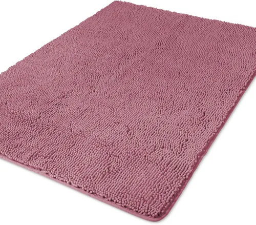 Vista 93 de Yeaban Alfombra de pasillo de baño de 24 x 72 pulgadas, antideslizante, alfombra de baño larga de felpilla gruesa, absorbente y lavable, alfombra