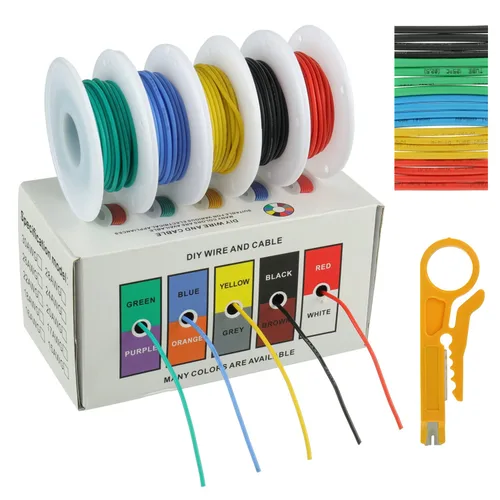 Vista 7 de BOJACK Alambre de silicona de calibre 10 de 10 pies rojo y 10 pies negro flexible 10 AWG alambre de cobre trenzado (paquete de 1 par)