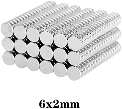 Vista 3 de 100pcs 0.236x0.079 in Mini pequeños imanes circulares 0.236 inx0.079 in disco imán de nevera 0.236x0.079 in imanes permanentes 6 * 2