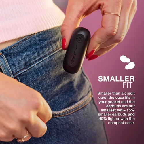 Vista 5 de JLab Go Air Pop Auriculares inalámbricos Bluetooth + funda de carga, Negro, Doble conexión, Resistencia al sudor IPX4, Conexión Bluetooth 5.1, 3