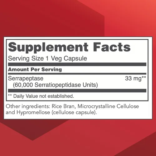 Vista 2 de PROTOCOL FOR LIFE BALANCE Serrapeptasa, respiratoria, 60 cápsulas vegetales