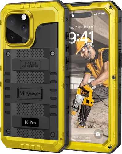 Vista 50 de Mitywah Funda impermeable para iPhone 7/iPhone 8 / iPhone SE 2020, funda de metal resistente de grado militar, protección de cuerpo completo
