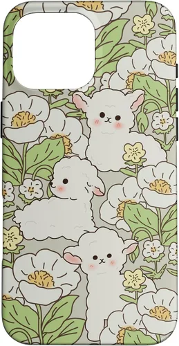 Vista 19 de Funda para iPhone 16 con diseño de oveja, cordero, margarita, granjero