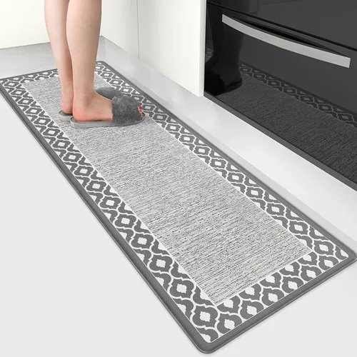 Vista 18 de Tapetes antifatiga para suelo de cocina, tapetes acolchados antifatiga de cocina de 17.3 x 27.5 pulgadas, impermeables, antideslizantes, de pie