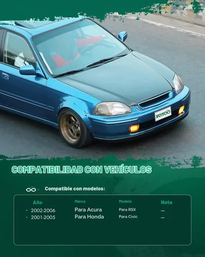 Vista 2 de SCITOO Kit de suspensión ajustable superior trasera para 2002-2006 para Acura RSX, 2001-2005 para Honda Civic