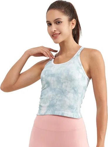Vista 95 de sphinx cat - Camiseta corta de entrenamiento para mujer, camiseta sin mangas, acanalada, con espalda cruzada y brasier integrado
