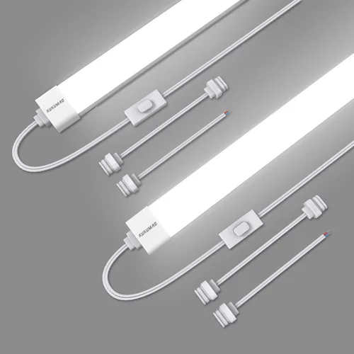 Vista 7 de Luces LED de armario con enchufe, luces de techo enchufables de 17 pulgadas y 1700 lúmenes, luz de tienda impermeable IP66 de 16 vatios, luz